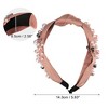 Unique Bargains Women's Fashion Wide Faux Pearl Bead Knotted Headbands 1 Pc - 4 of 4