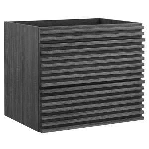 Modway Render 23.5" MDF Wood Wall-Mount Bathroom Vanity Cabinet in Charcoal - 1 of 4