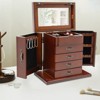 YIYIBYUS Wooden Jewelry Box, Desktop Jewelry Organizer With 4 Drawers - 2 of 4