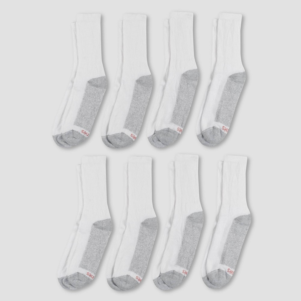 UPC 038257754926 product image for Men's Hanes 8pk Crew Socks With FreshIQ - White 6-12 | upcitemdb.com