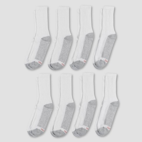 Men's Hanes® Red Label 8pk Crew Socks With FreshIQ - 6-12 - image 1 of 4