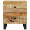 vidaXL Bedside Cabinet 15.7"x13"x18.1" Solid Wood Mango - 3 of 4