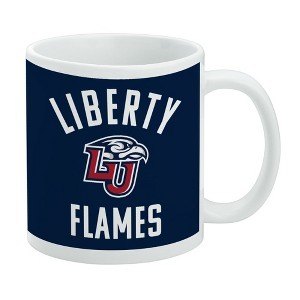 Liberty University Flames Logo Ceramic Coffee Mug Novelty Gift Mugs for Coffee Tea and Hot Drinks 11oz White - 1 of 4