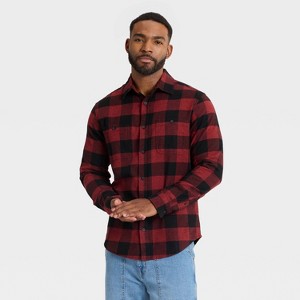 Men's Vintage Mid-Weight Long Sleeve Flannel Shirt - Goodfellow & Co™ - 1 of 3