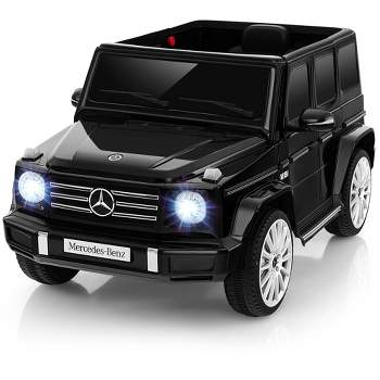 Costway Licensed Mercedes-Benz G500 Kids Ride-on Car 12V Battery Powered Ride-on Truck Black/White