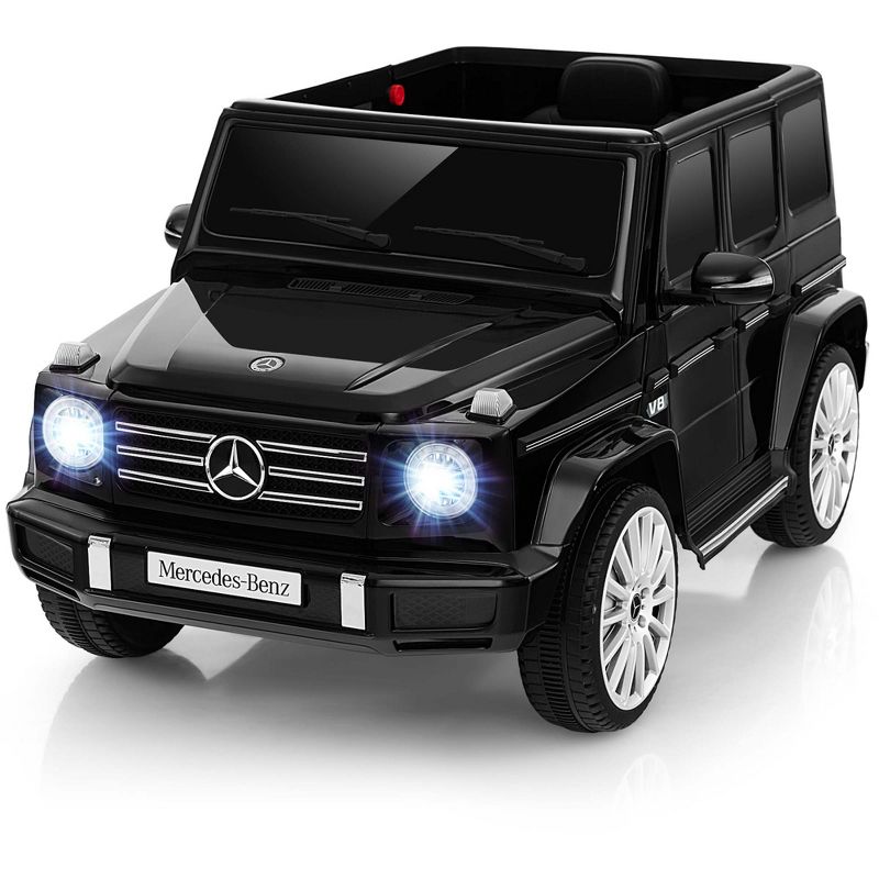 Costway Licensed Mercedes-Benz G500 Kids Ride-on Car 12V Battery Powered Ride-on Truck Black/White, 1 of 11