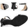 Perphy Women's Stripe Ankle Strap Polka Dots Stiletto Heels Sandals - 3 of 4