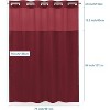 LunaLulinlk No Hook Fabric Shower Curtain with Snap Lining - 2 of 4