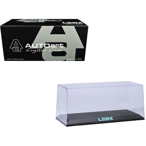 Collectible Display Show Case with Black Plastic Base and Green "LBWK" Logo for 1/18-1/24 Scale Model Cars by Autoart - 1 of 4