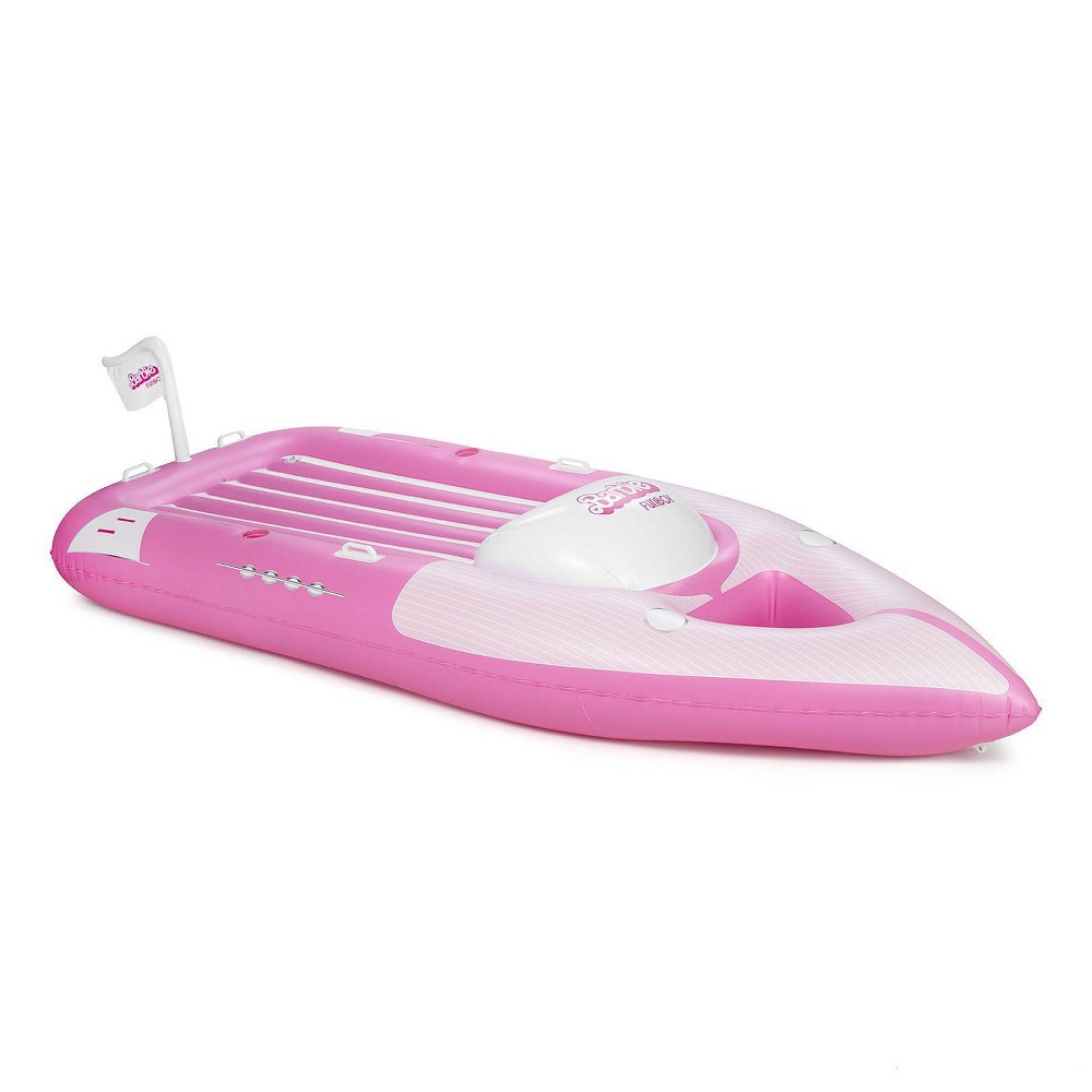 BARBIE The Movie x FUNBOY Speed Boat Inflatable Pool Float - White/Pink