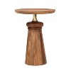 Christopher Knight Home Ember Mango Wood Round End Table, Gold/Natural - 2 of 4