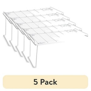LunaLulinlk (5 pack) Folding Metal Kitchen Pantry Organization Wire Shelf, White - 1 of 4