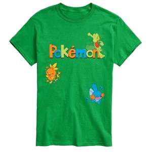 Men's - Pokémon - Treecko, Torchic, Mudkip Short Sleeve Graphic T-Shirt - 1 of 3