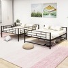 CAVINAS Full Size Modern Bunk Bed with Storage Shelf & Guardrails,Simple Metal Bed Frame for Bedroom,Kids Room,Black - 2 of 4