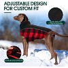 Dog Winter Coat, Reversible Waterproof Dog Jacket with Reflective Strip, Warm Dogs Fleece Vest Adjustable Plaid Christmas Doggy Cold Weather Clothes - 4 of 4