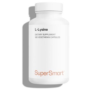 SuperSmart L-Lysine 3000mg per Day (High Strength) - Essential Amino Acid Lysine Supplement | Non-GMO & Gluten Free - 180 Vegetarian Capsules - 1 of 1