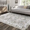 Foldable Chenille Persian Flower Rug, Ultra-Soft, Kid & Pet Friendly, Durable Edges, Easy to Clean and Portable - 2 of 4
