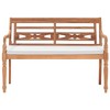 vidaXL Batavia Bench with Cushion, 47.2" Teak - 2 of 4