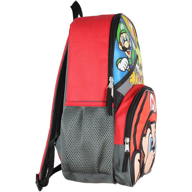 Super Mario Boy's Front Tap Activated LED Light Up 16" Backpack Multicoloured, 2 of 5