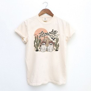 Simply Sage Market Women's Howdy Ghosties Short Sleeve Garment Dyed Tee - 1 of 2