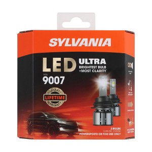 SYLVANIA 9007 LED Ultra -  Fog Lights For Cars and Trucks - Headlight Bulbs for Off Road Powersports - 6000k Cool White LED Light - Maximum Lifespan - 1 of 4