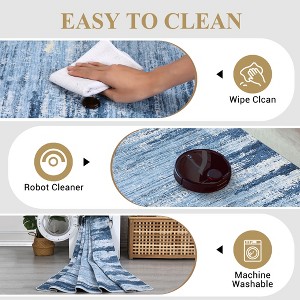 Area Rugs for Living Room Washable Rug Abstract Modern Neutral Large Soft Stain Resistant Non-Slip Mat Carpets for Bedroom Indoor Home Office Carpet - 1 of 4