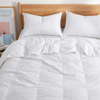Peace Nest Breathable Lightweight White Down Comforter Duvet Insert, Oversized Blanekt, King