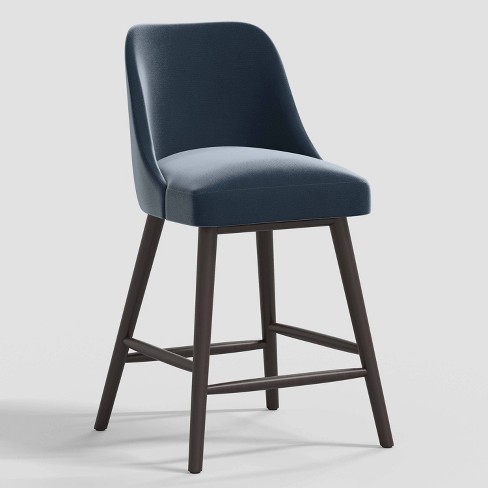 Geller Counter Height Barstool In Shiny Velvet Mystere Eclipse ...