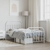 vidaXL Metal Bed Frame with Headboard and Footboard White 39.4 in.x78.7 in. - 3 of 4