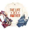 The Life Of A Mother Glitter - Womens Garment Dyed Long Sleeve - 3 of 3