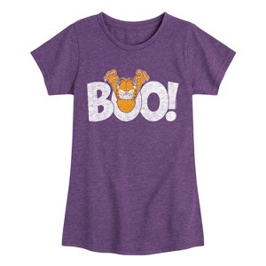 Girls' - Garfield - Garfield Boo Fitted Short Sleeve Graphic T-Shirt - 1 of 4