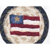 Earth Rugs Printed Coaster – Primitive Star Flag Design, Braided Jute Americana Accent, Rustic Patriotic Table Decor, 5"x5" - 3 of 3