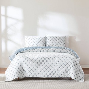 Lush Décor Diamond Leaf Jacquard Reversible Matelasse Coverlet - 1 of 4