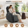 Hyleory Chenille 3-Position Swivel Power Nursery Recliner with USB and Induction Light Strip for Living Room - 3 of 4