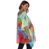 Maternity Plus Size Short Caftan with Tie-up Neckline - White Mark - 3 of 4