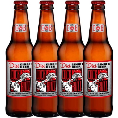 Cock n Bull Diet Ginger Beer 12oz Soda Bottles - Ideal Mixer for Cocktails, Mocktails, and Bartenders - Premium Quality for Perfect Mixed Drinks - Refreshing Flavor Profile- Made In USA