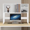 YIYIBYUS Desk Bookshelf Organizer Office Desk Holder Rack, White - 2 of 4
