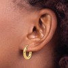 Black Bow Jewelry 3mm Round Hoop Earrings in 14k Yellow Gold, 16mm (5/8 Inch) - 4 of 4