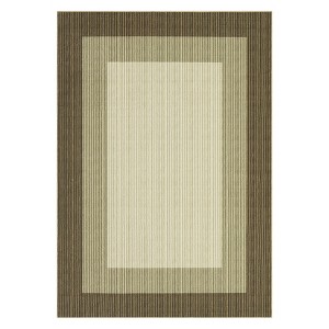 Washable Modern Bordered Rug Non Slip Low Pile Rug Soft Throw Floor Cover Abstract Foldable Indoor Carpet for Living Room Bedroom Playroom Nursery - 1 of 4