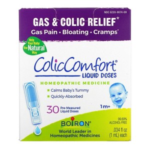 Boiron ColicComfort, Gas & Colic Relief, 1 Month & Up, 30 Doses, .034 fl oz Each - 1 of 3