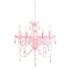 Tadpoles 5-Bulb Vintage Chandelier - Pink Sapphire | 20" x 18" x 17" | Uses Five 25-Watt E12 Candelabra Bulbs - 3 of 3