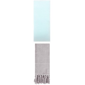 REGALWOVEN 2 Packs Cotton Soft Absorbent Tassels and Waffle Hand Towel - 1 of 4