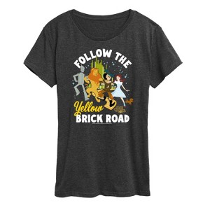 Women's - The Wizard of Oz - Follow The Yellow Brick Road Short Sleeve Graphic T-Shirt - 1 of 4