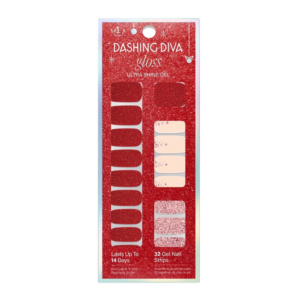 Dashing Diva Holiday Gloss Gel Nail Polish Strips - Holiday Best - 32ct