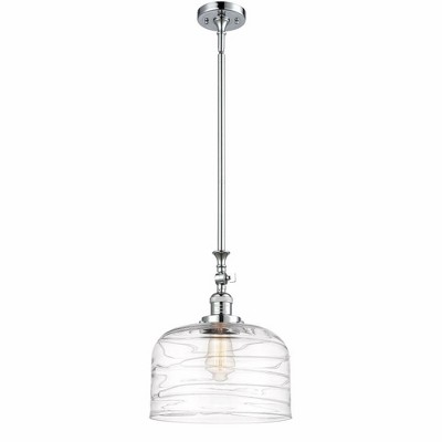 Bell - 1 Light Stem Hung Mini Pendant In Industrial Style-15 Inches Tall and 12 Inches Wide