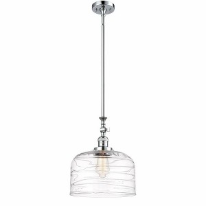 Bell - 1 Light Stem Hung Mini Pendant In Industrial Style-15 Inches Tall and 12 Inches Wide - 1 of 1