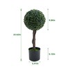 COZONY 24/35 Inch Artificial Topiary Ball Trees (Set of 2), Faux Topiary for Indoor & Outdoor Decor - 3 of 4