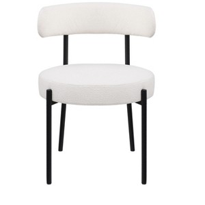 NicBex Upholstered Dining Chair Set of 2 Modern Kitchen Round Curved Backrest Chair with Metal Legs - 1 of 4