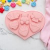 Unique Bargains Candy Mould 6-Cavity Valentine's Day Heart & Bears Candy Mould Hand Wash 8.15"x5.98"x0.91" 1 Pc - 2 of 4