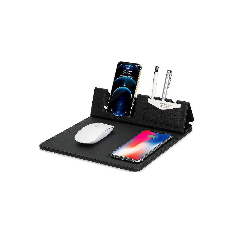 SaharaCase Office Mouse Pad with Wireless Charging Black (DA00002), 2 of 7